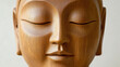 © otter2 - A contemporary artist's interpretation of a Zen master's face sculpted in wood, capturing the wisdom and serenity in every fine detail