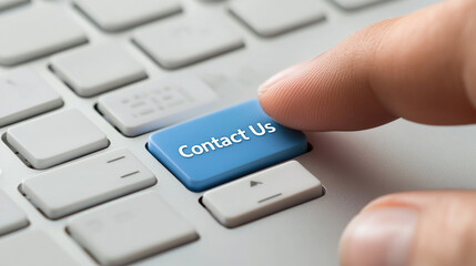 Wall Mural - contact us button online support, help, and customer service