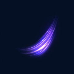 Wall Mural - vivid curved purple lines effect. glowing purple magic effect. abstract light energy motion effect. 