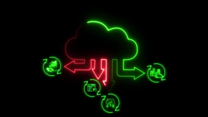 SaaS, software as a service concept for software services on cloud system. Internet and networking technology. Businessman using smartphone to show SaaS icons on virtual screen.