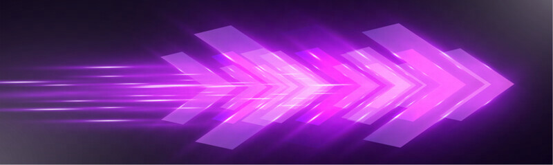 Aufkleber - Futuristic speed background with glowing arrows, motion blur, digital technology concept, fast-moving elements, dynamic light trails, high-tech energy flow, acceleration effect, sci-fi motion design.
