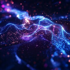 Aufkleber - Abstract Nebula: A Mesmerizing Display of Cosmic Dust and Light Particles in Deep Space.
