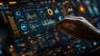 © Ali - Hand interacts with futuristic data screen