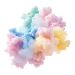 Wall Mural - exploding colors: a vibrant burst of pastel-colored powder explodes in mid-air, creating a stunning 