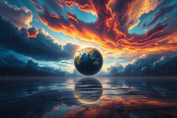 Wall Mural - wonder and exploration, portraying an imaginative depiction of an alien space environment. the brigh