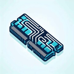 RAM, random access memory logo, icon isolated 