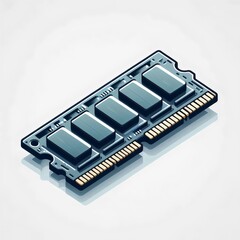 random access memory isolated, illustration