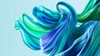 © PondLord - Close-Up of Vibrant Brush Strokes in Shades of Blue and Green