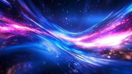 vibrant cosmic waveforms with bold blue and magenta tones, high resolution, futuristic and sleek des