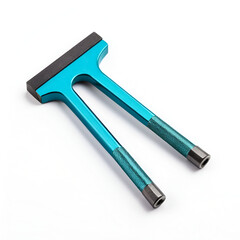 metallic nail puller tool on a white isolated background.