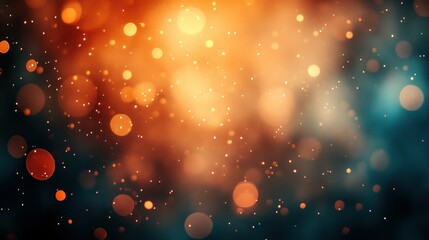Wall Mural - blurry bokeh lights, warm colors, abstract background