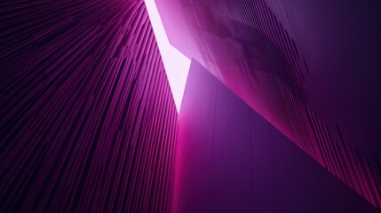 Fototapete - A contemporary abstract 3D render featuring a purple background design with a modern illustration.