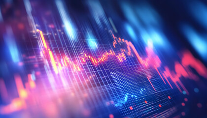 Wall Mural - a graph showing a stock market breakout with sharp upward movement -