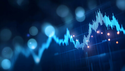 Wall Mural - a graph showing a stock market breakout with sharp upward movement -