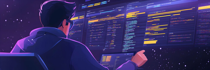 A programmer creating a responsive data table with sorting and pagination  -