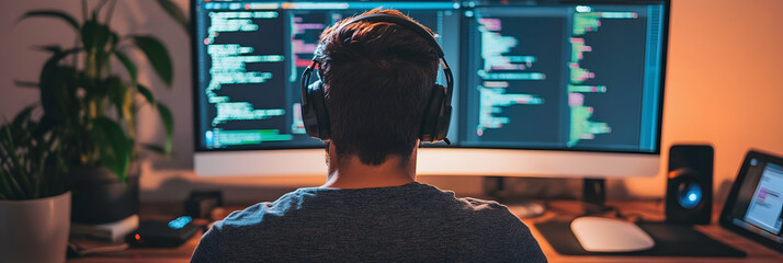 A programmer optimizing website performance for faster loading times  -