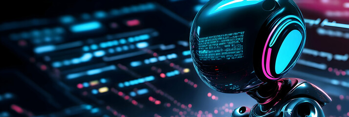 A virtual AI assistant helping a programmer debug code  -