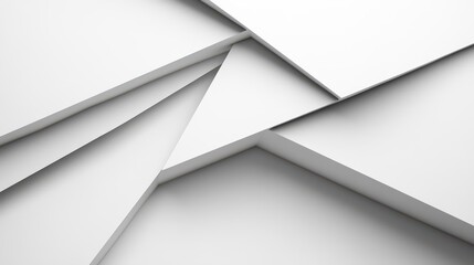 Fototapete - An abstract minimalist background design featuring a white geometric composition.