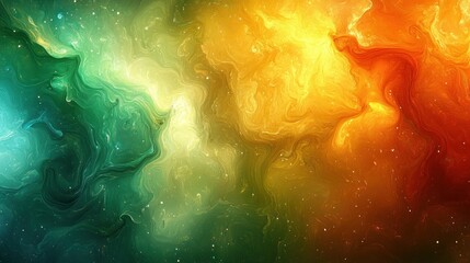 Wall Mural - cosmic nebula flowing colors