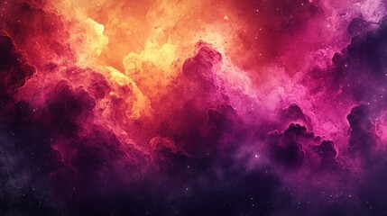 Wall Mural - cosmic nebula vibrant gaseous clouds in space