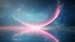 © yogiandrias - Glowing crescent of light hovers over reflecting surface beautifully