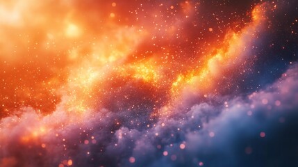 Wall Mural - fiery celestial cloudscape