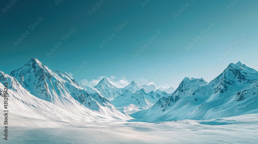 Isolated ice panorama in the cold sky up high showcasing the stunning ...
