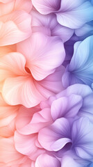 Poster - Delicate pastel flowers blending softly, generating ethereal romantic mood for creative design projects