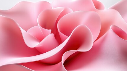 Wall Mural - Pink fabric folds swirl studio background