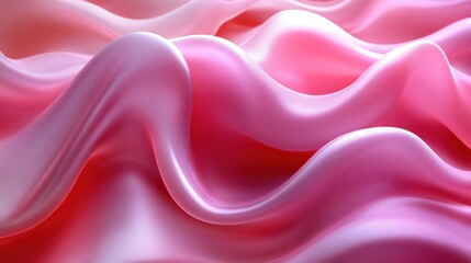 Wall Mural - pink silk waves flowing abstract background