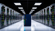 © ArtSync Studio - Computer Server Data Center Room With Rack Mounted Servers for Cloud Computing and Cyber Security