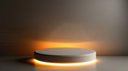 Aufkleber - A white pedestal with a light shining on it