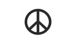© Zachary - A simple black peace sign on a white background.