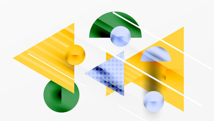Leinwandbilder - Sleek abstract background - layered triangles with vibrant gradient tones. Semi-transparent shapes add depth and contemporary aesthetic