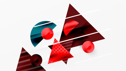 Leinwandbilder - Modern geometric background - overlapping triangles with smooth gradients and semi-transparency