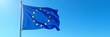 © Ashley - EU flag gently waving against a clear blue sky , graphic, background