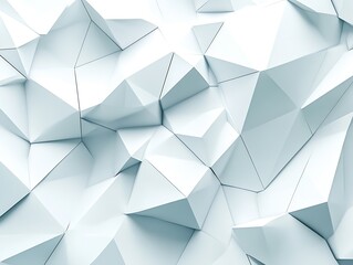 Poster - Abstract 3D Polygon Texture with Clean Lines and Sharp Angles for Modern Digital Aesthetics : Generative AI