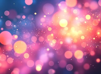 Aufkleber - Vibrant abstract background featuring colorful bokeh lights in a soft dreamy atmosphere : Generative AI
