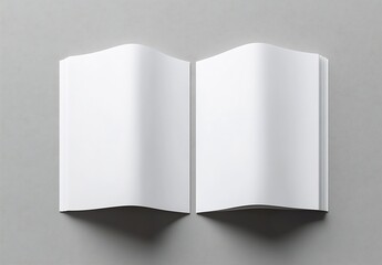 Leinwandbilder - An open blank book lying on a textured surface inviting creativity and inspiration for writing ideas : Generative AI