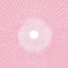 Fototapete - Abstract Pink Background with Radiating Dots Creating a Stunning Optical Effect in Soft Shades : Generative AI
