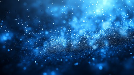 Aufkleber - Mystical shimmering blue dust and sparkle creating a dreamy ethereal background in soft focus : Generative AI