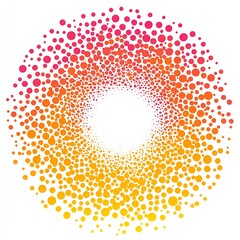 Fototapete - Colorful vibrant abstract background with circular patterns in shades of pink and yellow radiating outward : Generative AI