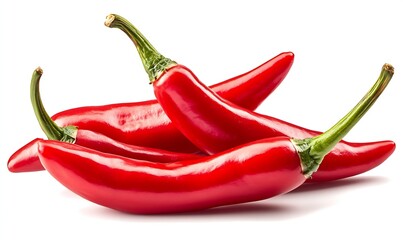 Poster - A dynamic display of bright red chili peppers showcasing a bold culinary ingredient for spicy dishes : Generative AI