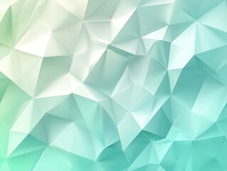 Fototapete - Abstract polygonal pattern in soothing light turquoise and aqua hues for modern digital backgrounds : Generative AI