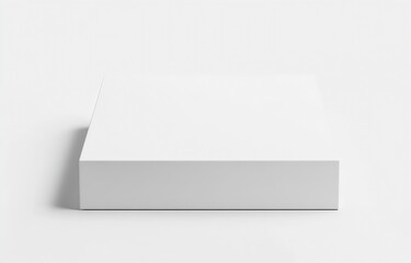 Poster - Minimalist Design of a Blank White Box on a Pure White Surface for Sleek Packaging Presentation : Generative AI