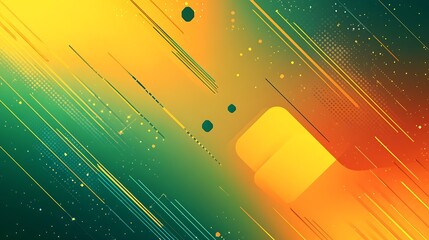 Poster - Dynamic digital abstract background showcasing vibrant gradients and bold geometric shapes : Generative AI