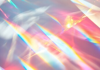 Aufkleber - Beautiful abstract composition of light reflections creating a kaleidoscope effect on a smooth surface : Generative AI