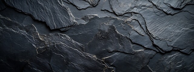 Aufkleber - Textured slate rock pattern with dark tones suitable for background or design projects : Generative AI