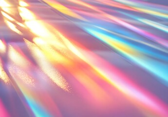 Poster - Vivid Rainbow Reflection Across Smooth Surface Creating a Colorful and Dynamic Display : Generative AI