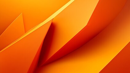 Leinwandbilder - Abstract Three Dimensional Textured Orange Shapes Creating a Fresh Aesthetic : Generative AI